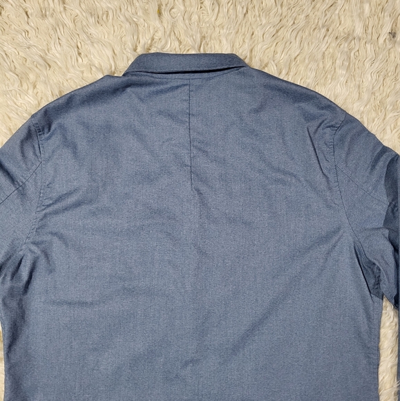 Lululemon Commission Long Sleeve Button Up Shirt Men's 2XL Blue Stretch Casual - Picture 10 of 15
